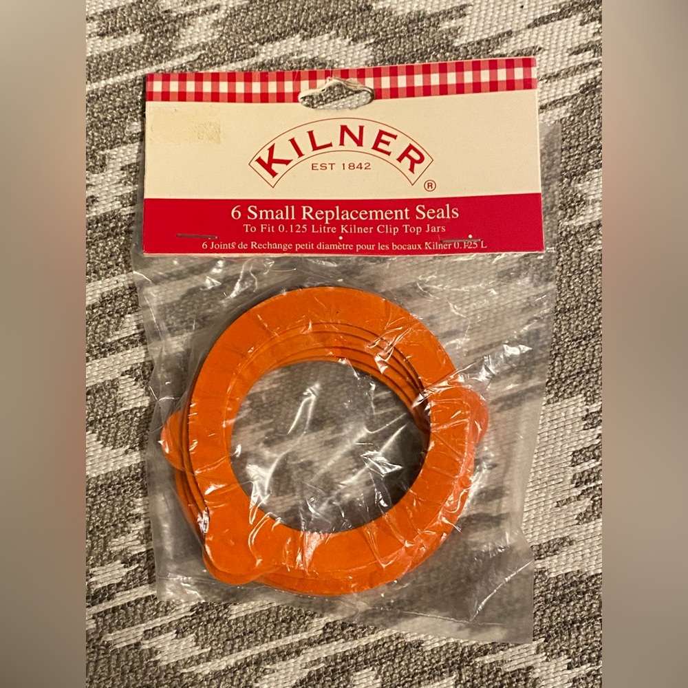 6PK Kilner  Rubber Replacement Seals  Small,Fit 0.125 Ltr Kilner Clip top Jar